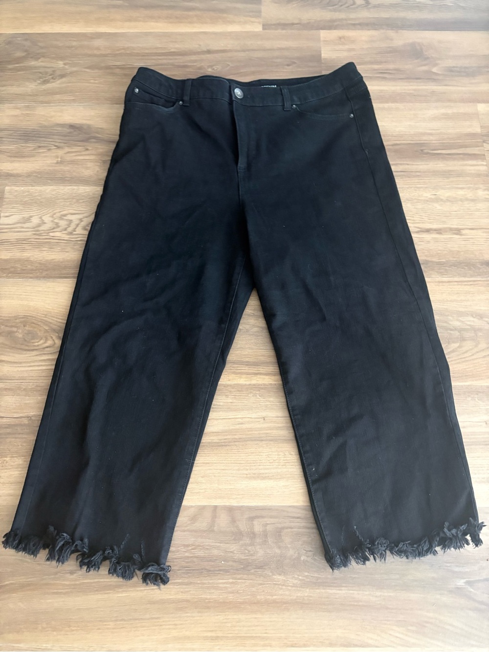 INC International Concepts Black Denim Trousers